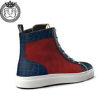 Gianmarco X Don Antelope Leather Red Blue & Gold High-Tops - Shoes