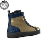 Gianmarco X Don Antelope Leather Blue & Gold High-Tops - Shoes