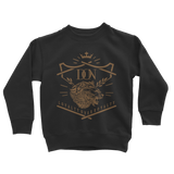 Dark Slate Gray Loyalty Over Royalty Classic Kids Sweatshirt