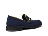 Official Don X Gianni Suede Navy Italian Penny Loafers - Shoes