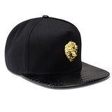 Black Gold Lion Snapback