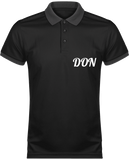 Mens Official Don Polo Piqué Performance Polo-Shirt - Black / Sporty Grey / Xs - Homme>Vêtements De Sport