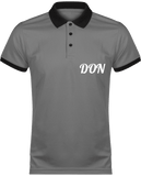 Mens Official Don Polo Piqué Performance Polo-Shirt - Sporty Grey / Black / Xs - Homme>Vêtements De Sport