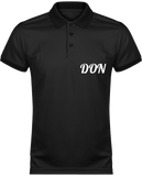 Mens Official Don Polo Piqué Performance Polo-Shirt - Black / Black / Xs - Homme>Vêtements De Sport