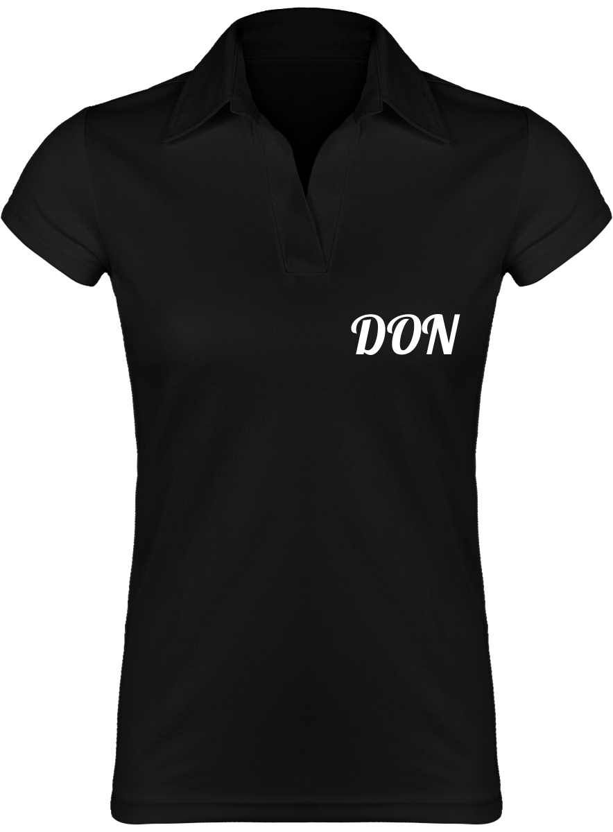 Womens Official Don Lightweight Polo-Shirt - Black / S - Femme>Polos