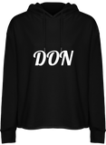 Womens Official Don Hooded Crop Top - Black / Xs - Femme>Sweatshirts