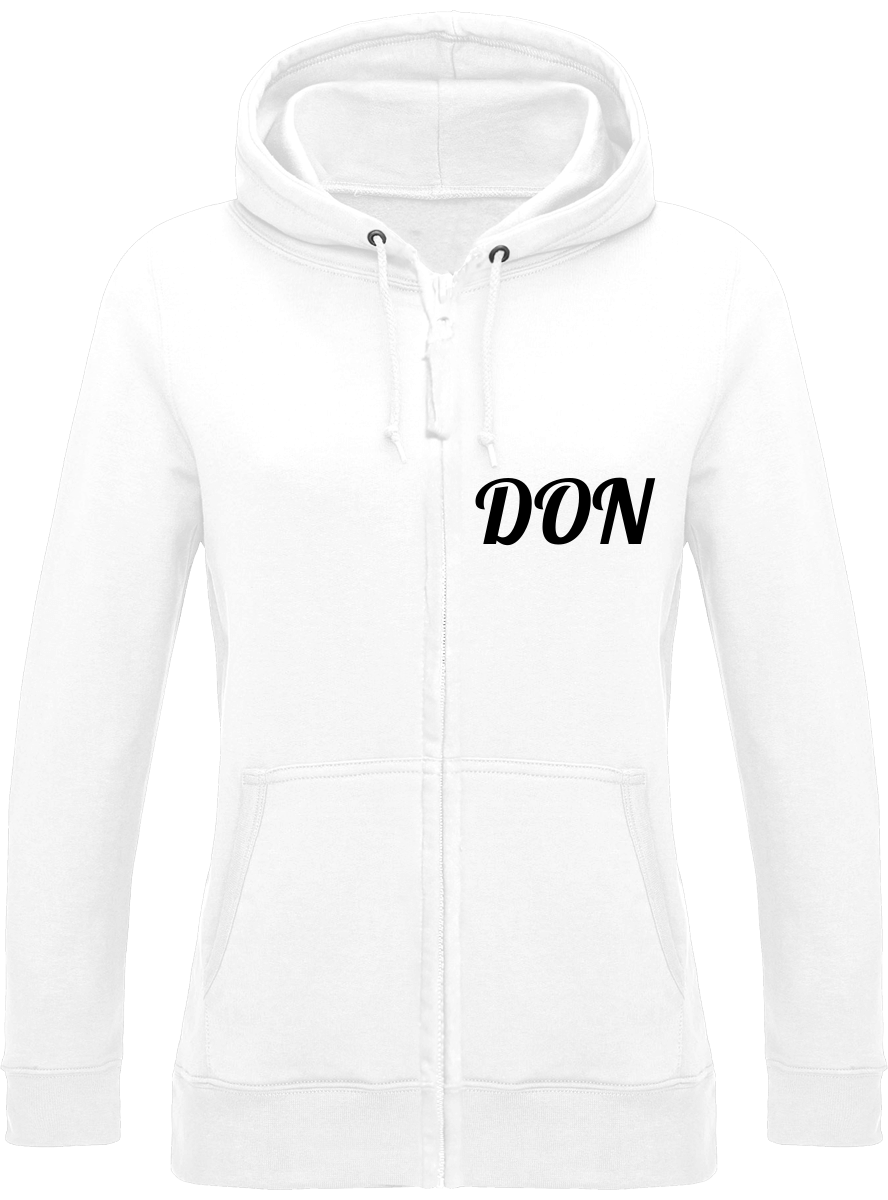 Womens Official Don Zipped Hoodie - Arctic White / Xs - Femme>Sweatshirts