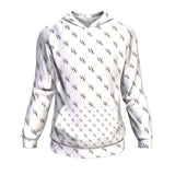 White Smoke Men's Official DON Signature Print White Hoodie