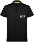 Mens Official Don Maille Piquée Sport Polo - Black / Lime / S - Homme>Vêtements De Sport