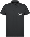 Mens Official Don Maille Piquée Sport Polo - Dark Grey / Black / S - Homme>Vêtements De Sport