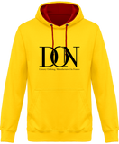 Mens Official Don Complex Two-Tone Hoodie - Sun Yellow / Fire Red / S - Unisexe>Sweatshirts