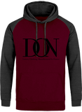 Mens Official Don Signature Cross-Fade Hoodie - Burgundy / Charcoal / S - Homme>Sweatshirts