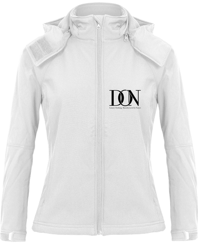 Womens Official Don Signature Softshell Hooded Jacket - White / Xs - Femme>Vestes & Manteaux