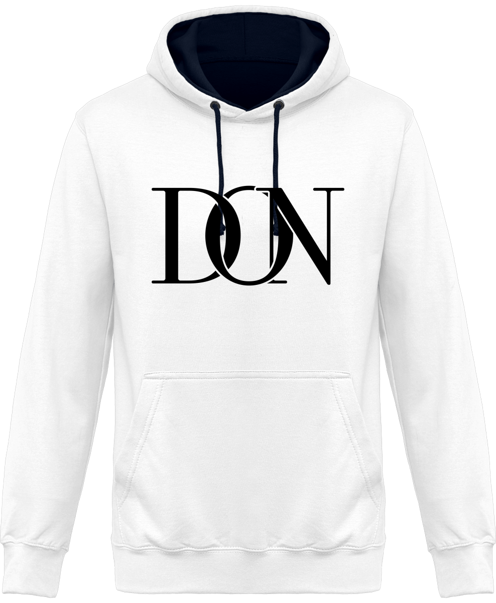 Hoodie Two-Mens Official Don Signature Plain Two-Tone Hoodie - Arctic White / French Navy / S - Unisexe>Sweatshirts