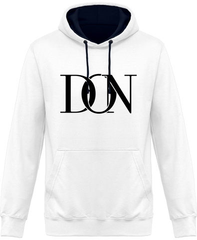 Hoodie Two-Mens Official Don Signature Plain Two-Tone Hoodie - Arctic White / French Navy / S - Unisexe>Sweatshirts