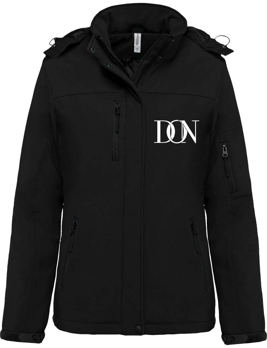 Womens Official Don Signature Softshell Lined Parka - Black / Xs - Femme>Vestes & Manteaux