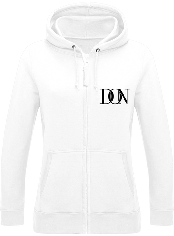 Womens Official Don Signature Zipped Hoodie - Arctic White / Xs - Femme>Sweatshirts