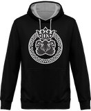 Mens Official Don Two-Tone Lions Pride Hoodie - Jet Black / Heather Grey / Xs - Unisexe>Sweatshirts