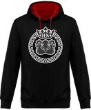 Mens Official Don Two-Tone Lions Pride Hoodie - Jet Black / Fire Red / Xs - Unisexe>Sweatshirts