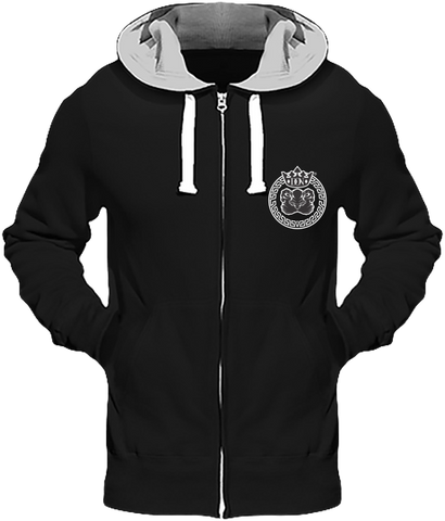 Mens Official Don Lions Pride Chunky Hoodie - Jet Black (Grey Inner) / S - Homme>Sweatshirts