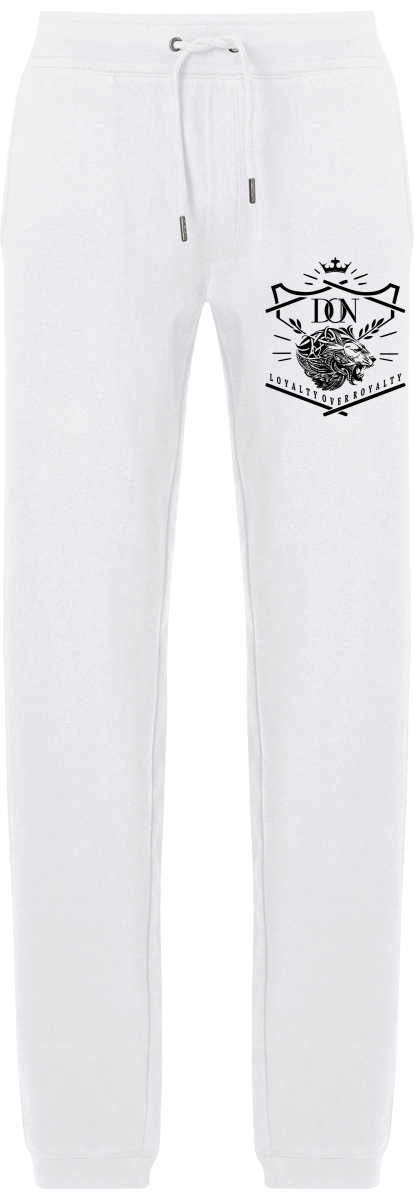 Mens Official Don Loyalty Over Royalty White Joggers - White / S - Homme>Vêtements De Sport