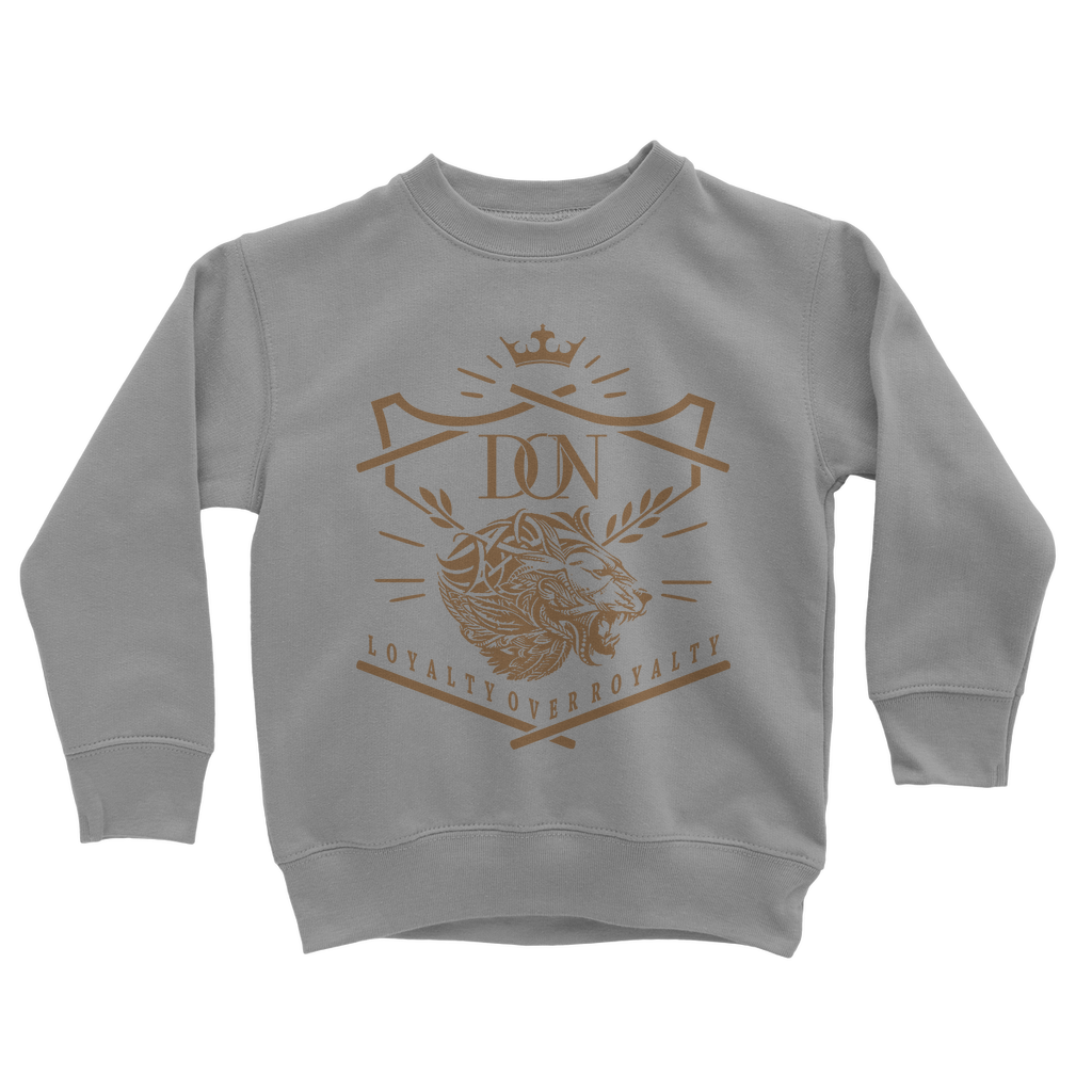 Slate Gray Loyalty Over Royalty Classic Kids Sweatshirt