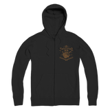 Dark Slate Gray Loyalty Over Royalty Premium Adult Zip Hoodie