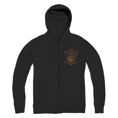 Dark Slate Gray Loyalty Over Royalty Premium Adult Zip Hoodie