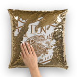 Dim Gray Loyalty Over Royalty Sequin Cushion Cover