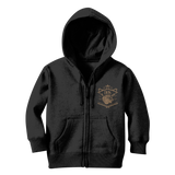 Dark Slate Gray Loyalty Over Royalty Classic Kids Zip Hoodie