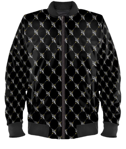 Black Men's Official DON Signature Print Bomber Jacket