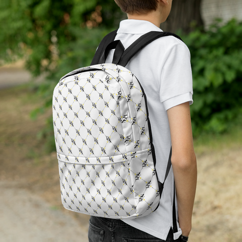 Official DON Signature White Print Backpack