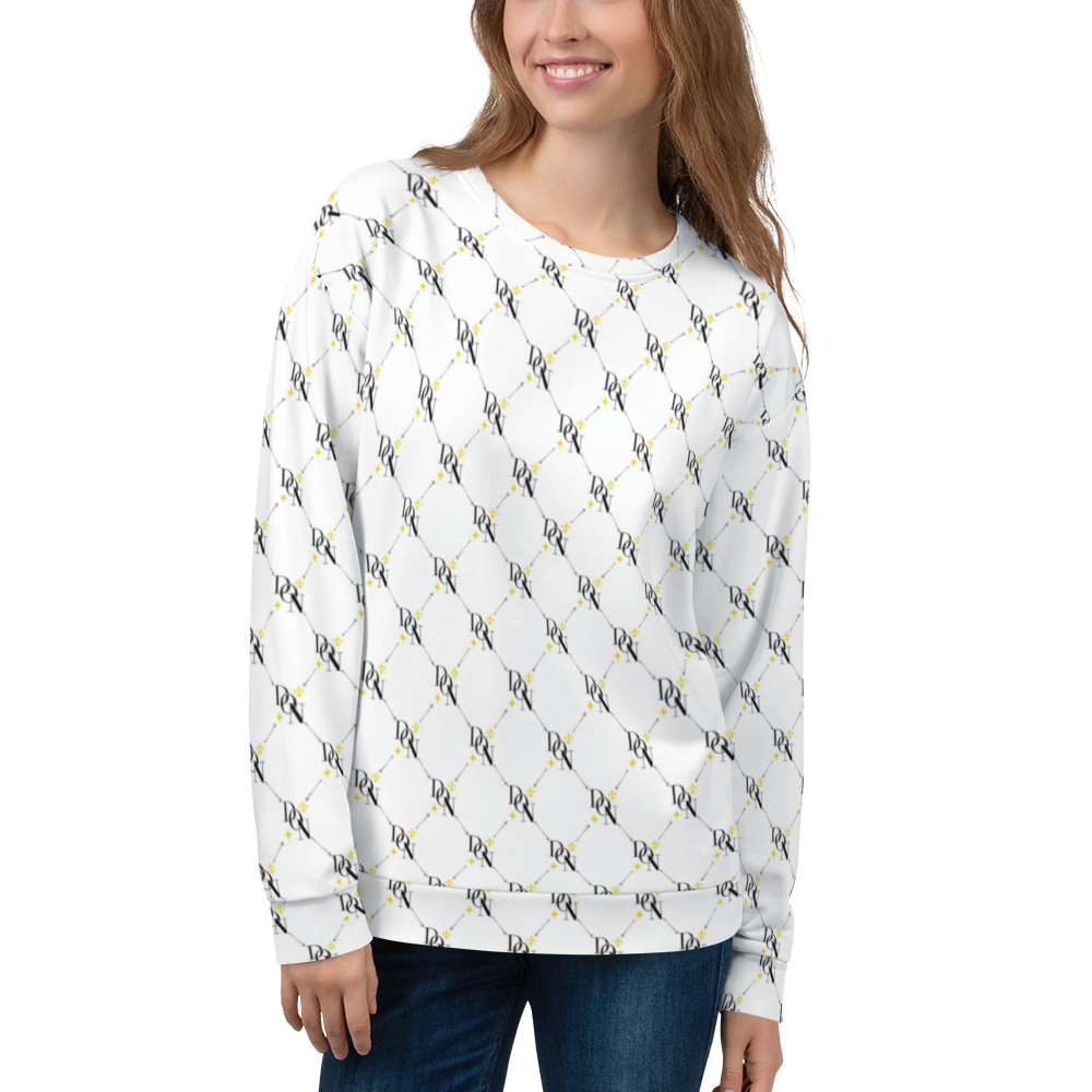 Official DON Women's Signature White Print Sweater