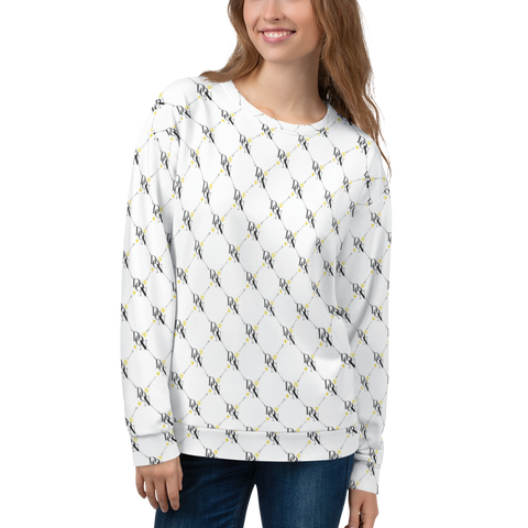 Official DON Women's Signature White Print Sweater