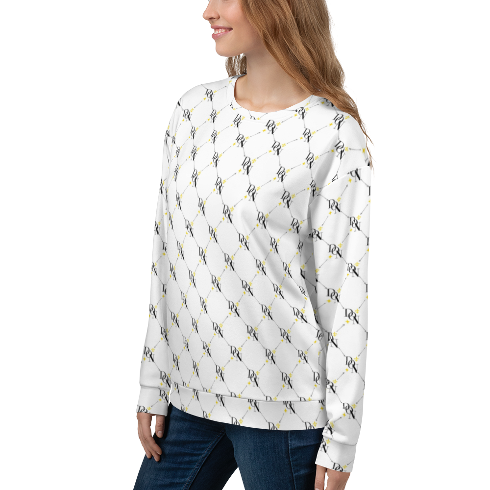 Official DON Women's Signature White Print Sweater