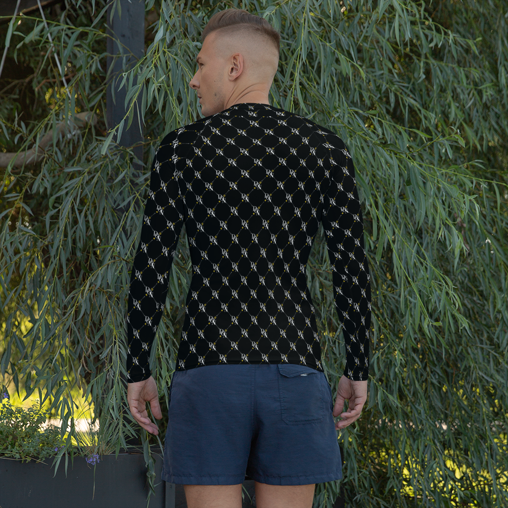 Black Men's Official DON Patterned Signature Rash Guard