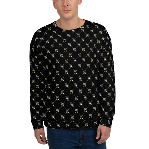 White Men's Official DON Signature Pattern Sweatshirt