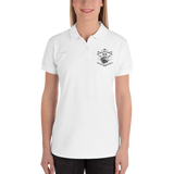 Womens Embroidered Loyalty Over Royalty Polo-Shirt