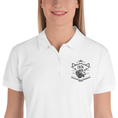 Womens Embroidered Loyalty Over Royalty Polo-Shirt - S